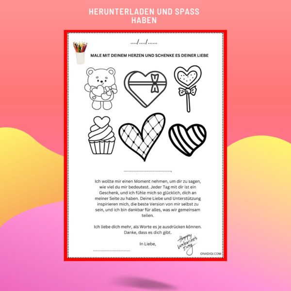 Valentinstag Wortsuche - Puzzle-Fans | Auf Deutsch - Image 2